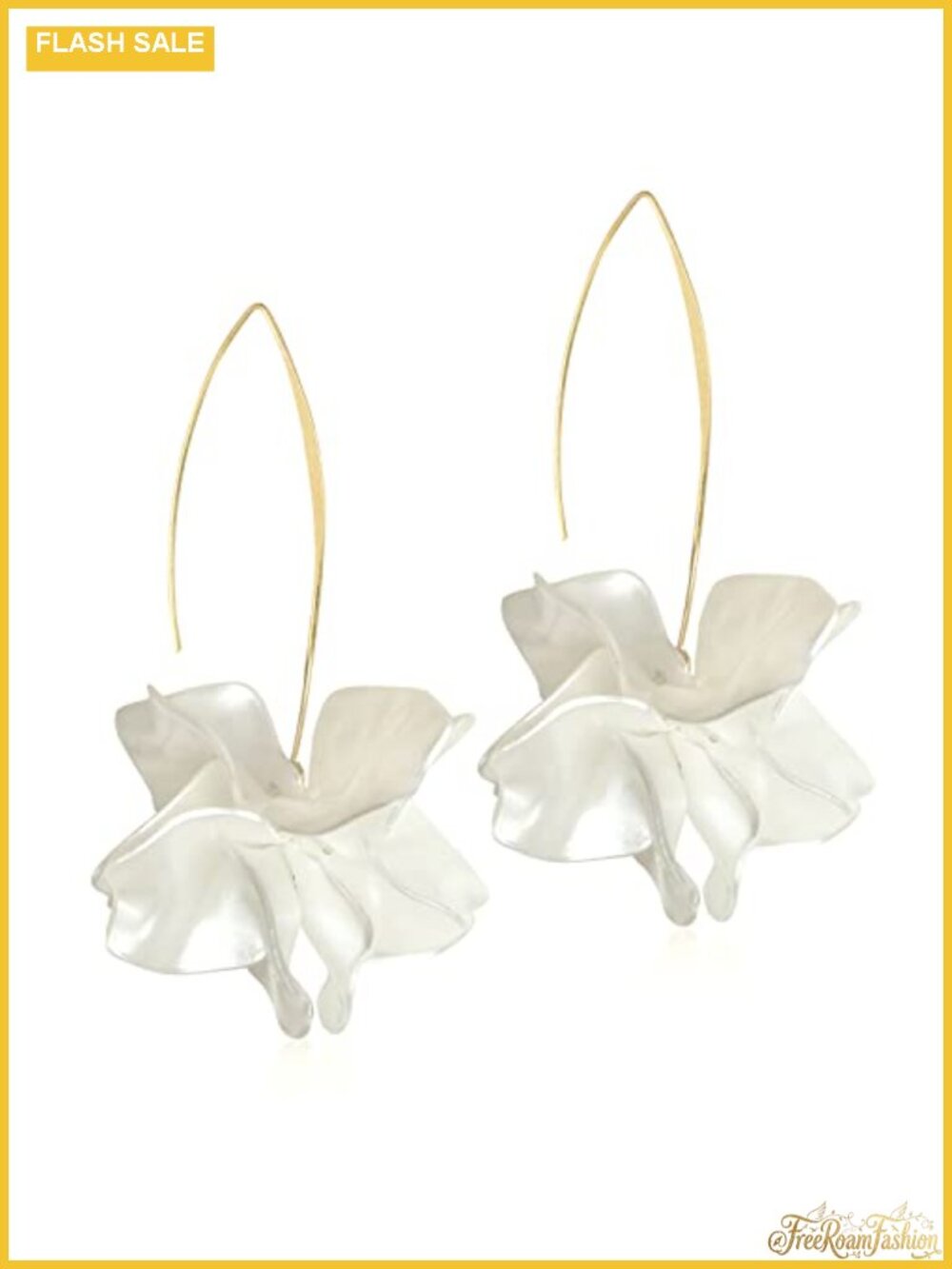 Handmade Acrylic Tiered Petal Flower Dangle Drop Earrings